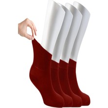 Ozzy Socks Kadın 4 Çift Bambu Lastiksiz Sıkmayan Diabetik Bilek Çorap