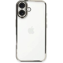 Genel Tedarik iPhone 16 Plus Kılıf Lensli Silikon - GÜMÜŞ-(5796) - EMTHBA4003-5492