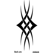 Airbrush Tattoo Tribal Geçişler Yapışkanlı Stencil Süsleme ve Boyama Kalıbı