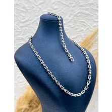 Livora Jewelry 925 Ayar Gümüş Taşsız Kolye & Bileklik 2’li Set – Özel Tasarım, Hediyelik