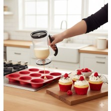 Pankek Dağıtıcı Hamur Porsiyonlayıcı Şekillendirici 1 Lt Dökme Aparatı