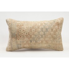 Kilim Wholesale El Yapımı Kilimden Yapılmış Vintage Kırlent Kılıfı, Yün, 30X50 cm