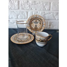 Konyax 18 Parçalık Kahve Çay Seti Santo