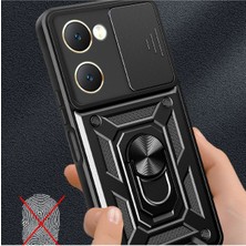 Epilons Newface Y18 Kılıf Pars Lens Yüzüklü Silikon - Siyah