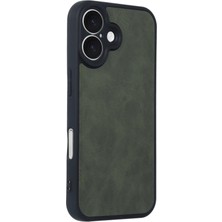 Starseven Newface Iphone 16 Kılıf Aras Deri Kapak - Koyu Yeşil