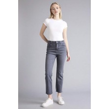 DeFacto Crop Flare Fit Yüksek Bel Jean Pantolon G2217AX26SP