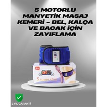 Starseven Karın Bel Masaj Kemeri 5 Motorlu 20 Mıknatıslı Fişli