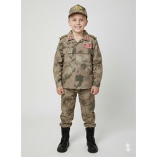 Nazlyna Mini Komando Çocuk Jandarma Kamuflaj Takımı - Kepli