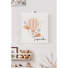 Lilabio Isme Özel Çocuk Odası Kanvas Tablo Balon (17X21 Cm)