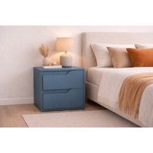 Alteks Dekor Modern 2 Çekmeceli Mdf Lam Komodin, Yatak Odası & Genç Odası & Ofis, Pürüzsüz Yüzey