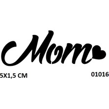 Airbrush Tattoo Ingilizce Anne Mom Yazı Sembolü Yapışkanlı Stencil Süsleme ve Boyama Kalıbı