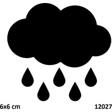 Airbrush Tattoo Yağmur Bulutu Yapışkanlı Stencil Süsleme ve Boyama Kalıbı