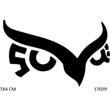 Airbrush Tattoo Keskin Gözler Yapışkanlı Stencil Süsleme ve Boyama Kalıbı