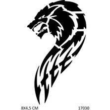 Airbrush Tattoo Kurt Kafası Yapışkanlı Stencil Süsleme ve Boyama Kalıbı