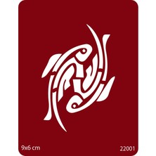 Airbrush Tattoo Tribal Sarmal Balık Yapışkanlı Stencil Süsleme ve Boyama Kalıbı Şablon