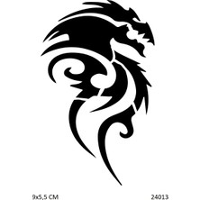 Airbrush Tattoo Tribal Ejderha Yapışkanlı Stencil Süsleme ve Boyama Kalıbı