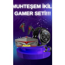 Anc Özellikli Bluetooth Kulaklık ve Amoled Ekran Akıllı Saat Uyku ve Sağlık Takibi Nabız Ölçer