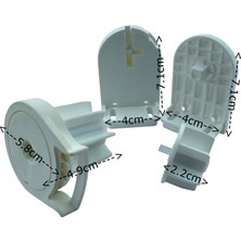 MorPerde 38 lik Stor Perde Jumbo Zincir Mekanizma ve Mandal Ayaklı Beyaz Plastik Takım