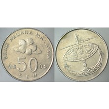 Banknoting Malezya 50 Sen 2009.