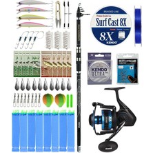 Yek Outdoor Yekoutdoor Surf Olta Seti Okuma Carbonite Pro Tele Surf 420 cm Surf Kamışı&okuma Azores ZXP-8000 Olta Makinesi