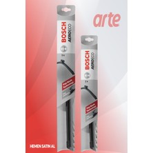 Arte Audi 80 1991-1996 Uyumlu | Bosch Aeroeco / Flatwiper Serisi Ön Silecek Takımı | 2'li Set |