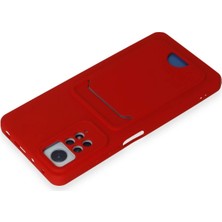 Epilons Newface Redmi Note 12 4g Kılıf Kelvin Kartvizitli Silikon - Kırmızı