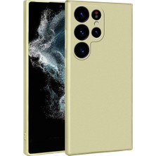 Zore Galaxy S23 Ultra Kılıf Zprb Premier Silikon Kapak-Gold