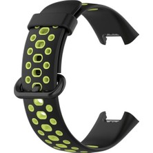 Epilons Newface Redmi Watch 2 Spor Delikli Kordon - Siyah-Yeşil