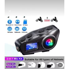 Nivego Q58- Max Radyolu 2 Kişi Bağlantılı Sd Kartlı Siri Ses Ekranlı Fenerli Müzik ve Telsiz Intercom