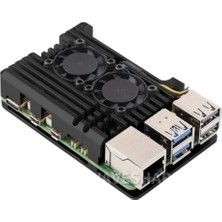 WaveShare Alüminyum Alaşım Kasa - Raspberry Pi 5 Uyumlu
