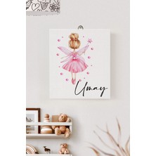 Lilabio Isme Özel Çocuk Odası Kanvas Tablo Peri (17X21 Cm)