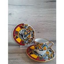 Konyax Canga 4 Parça 2 Kişilik Porselen Türk Kahvesi Fincan Takımı