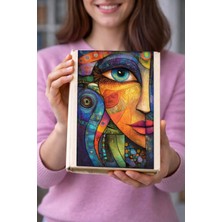 hg home&game Renkli Yüz Temalı Bez Kitap Kılıfı – Baskılı Kumaş Kitap Kabı, Kitap Koruyucu Model2