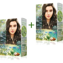 ModaSize 2 Paket Natural Beauty Amonyaksız Saç Boyası 7.11 Yoğun Küllü Kumral