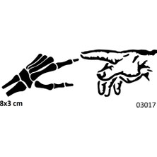 Airbrush Tattoo Ölü ve Diri Yapışkanlı Stencil Süsleme ve Boyama Kalıbı