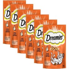 Dreamies Tavuklu Kedi Ödülü 60 gr x 6 Adet Lezzetli Ödül Küçük Yaş Kedi İçin