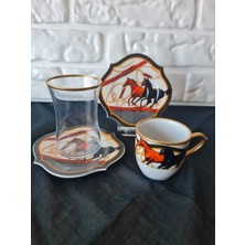 Konyax 18 Parçalık Kahve Çay Seti Hipodrom