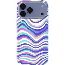 Lelia iPhone 17 Pro Max Uyumlu Baskılı Şeffaf Telefon Kılıfı | Koleksiyon: Colorwave Flux