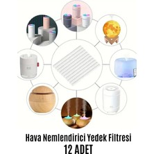 Mucit Home Hava Nemlendirici Difüzör Buhar Makinesi Filtresi 12 Adet Filtre Yedek 10 cm