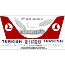 Babibi DAT01024 1/144 Ölçek, Thy, Airbus A310, Dekal Çıkartma