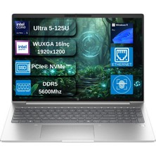 Hp Probook 460 G11 Intel Core Ultra 5 125U Ddr5 24GB 512GB SSD Intel® Aı Boost 16" Wuxga IPS Windows 11 Pro Taşınabilir Bilgisayar+Mouse Hediyeli WA23BKEAGNS02