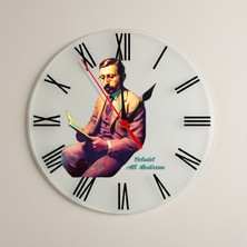 Zerya Saeta Mir Celadet Ali Bedirxan - Mir Celadet Ali Bedirhan Resimli Roma Rakamlı Duvar Saati