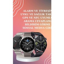 Anc Özellikli Bluetooth Kulaklık ve Amoled Ekran Akıllı Saat Uyku ve Sağlık Takibi Nabız Ölçer