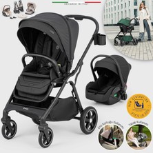 Elele Hera Travel Sistem Bebek Arabası Silver Siyah