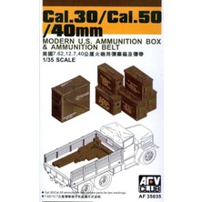 Afv Club AF35035 1/35 Ölçek, CAL.30/CAL.50/40MM Ammo Box Mühimmat Sandığı, Plastik Model Kiti