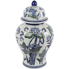 Mikasa Moor Blue Blanc Kapaklı Küp 18X32CM