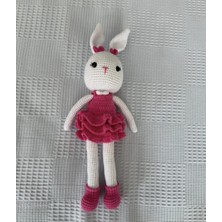Neda Home Tavşan Amigurumi Bebek Koyu Pembe