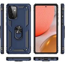 Epilons Newface Galaxy A72 Kılıf Sofya Yüzüklü Silikon Kapak - Lacivert