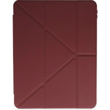 Starseven Newface Galaxy P610 Tab S6 Lite 10.4 Kılıf Kalemlikli Mars Tablet Kılıfı - Mürdüm