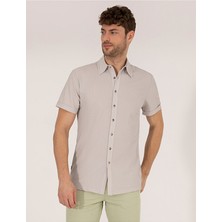 Pierre Cardin Gri Slim Fit Örme Gömlek 50268874-VR024